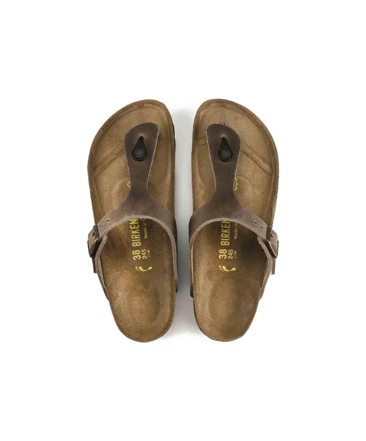 Birkenstock Gizeh Oiled Leather Tobacco Brown Sandals