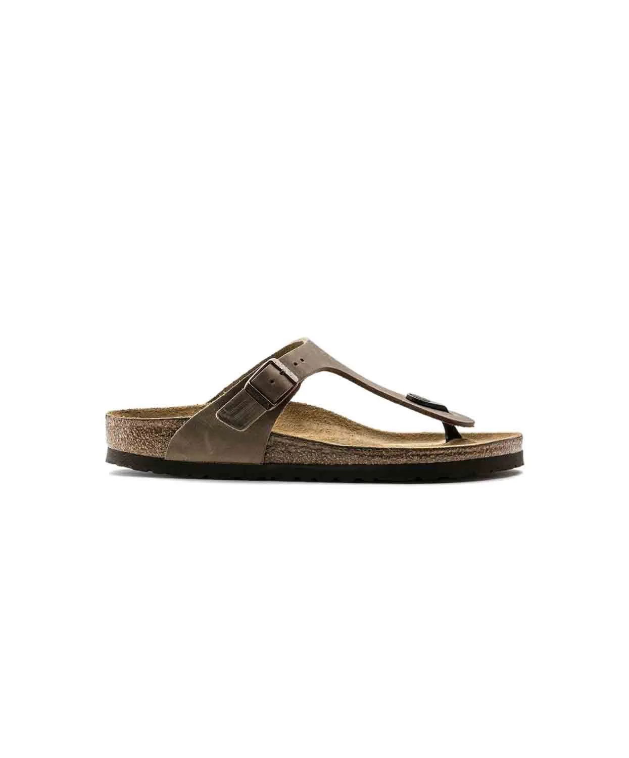 Birkenstock Gizeh Oiled Leather Tobacco Brown Sandals