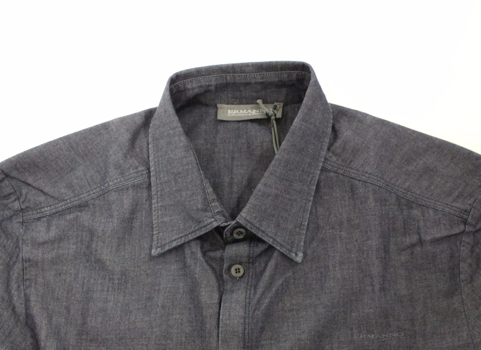 Blue Stretch Denim Jeans Cotton Casual Shirt