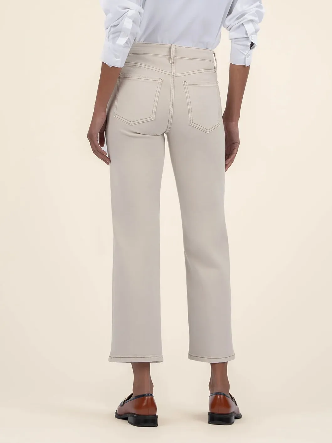 Charlotte High Rise Wide Leg Jean - Ecru