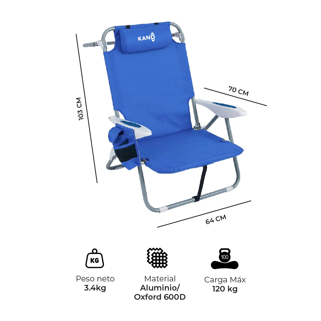 Combo Silla Mochila Mehuin   Quitasol Portátil Sundu