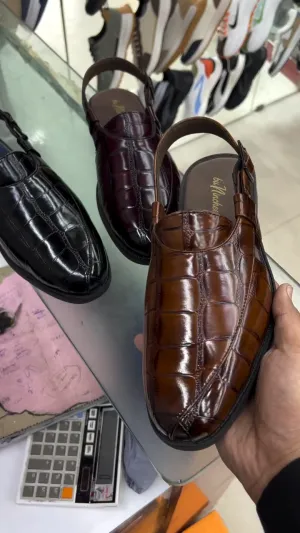Crocodile Leather Sport Sandals