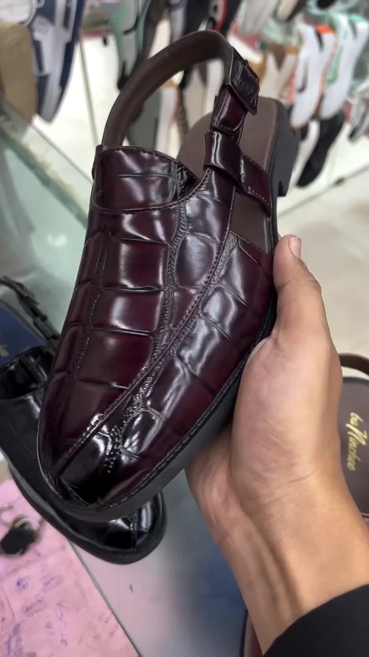 Crocodile Leather Sport Sandals