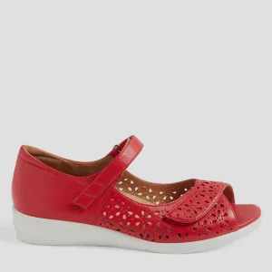 DAFFODIL W  - RED LEATHER