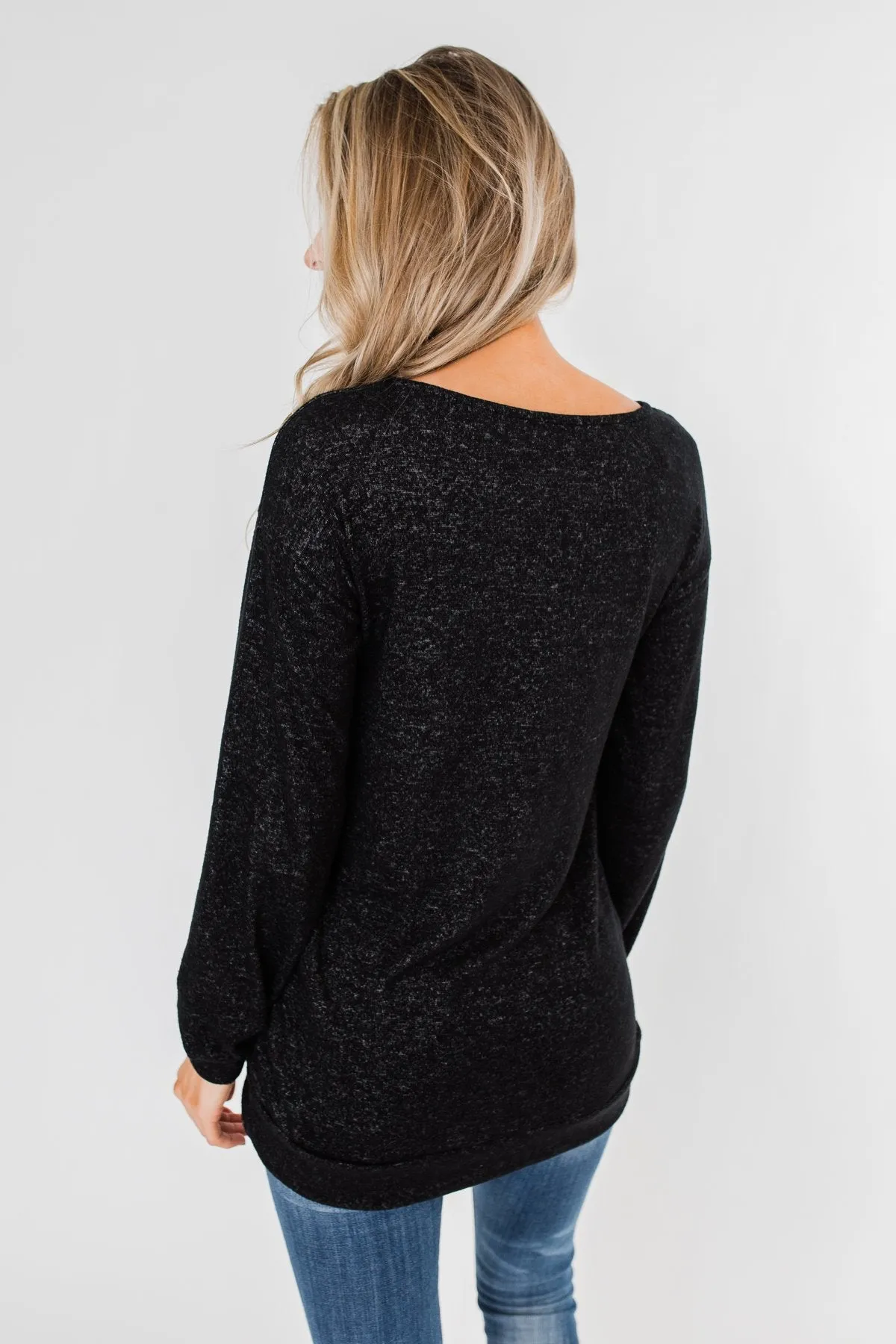 Dance The Day Away Criss Cross Top- Black