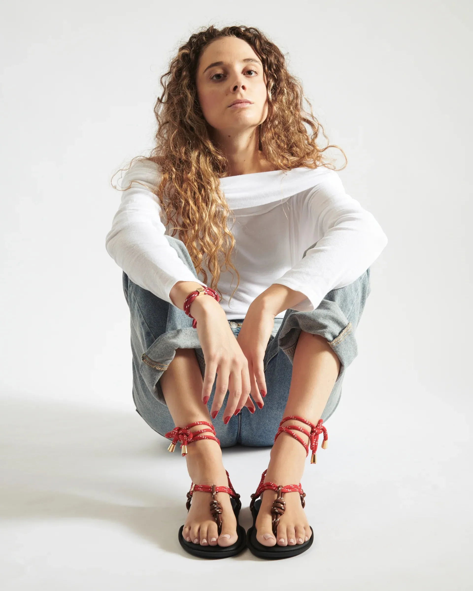 FL Ò / TWIN Sandals | Red/Brown