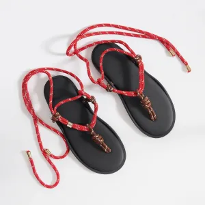 FL Ò / TWIN Sandals | Red/Brown