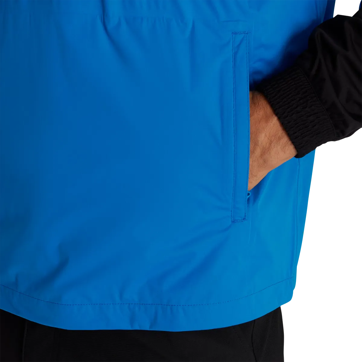 Footjoy Men's HydroKnit Pullover - BLACK / BLUE