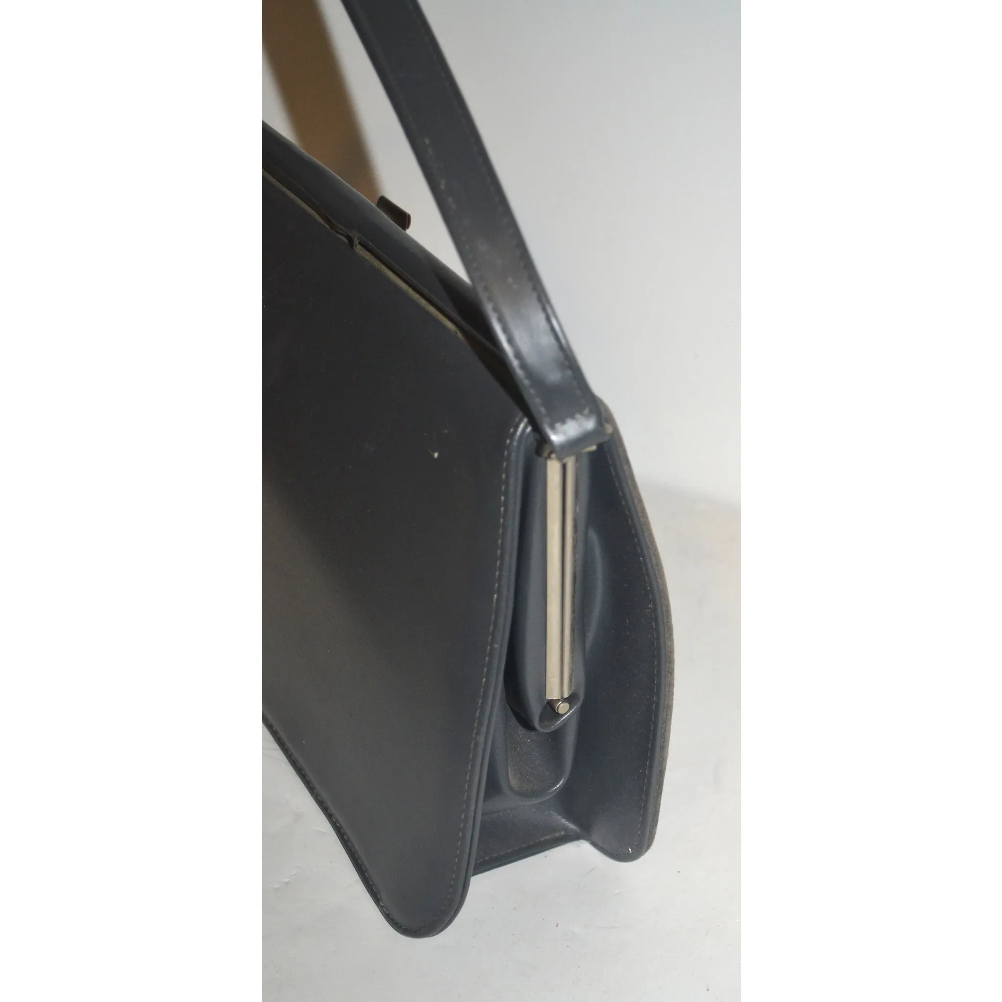 Grey Suede Handbag By Naturalizer