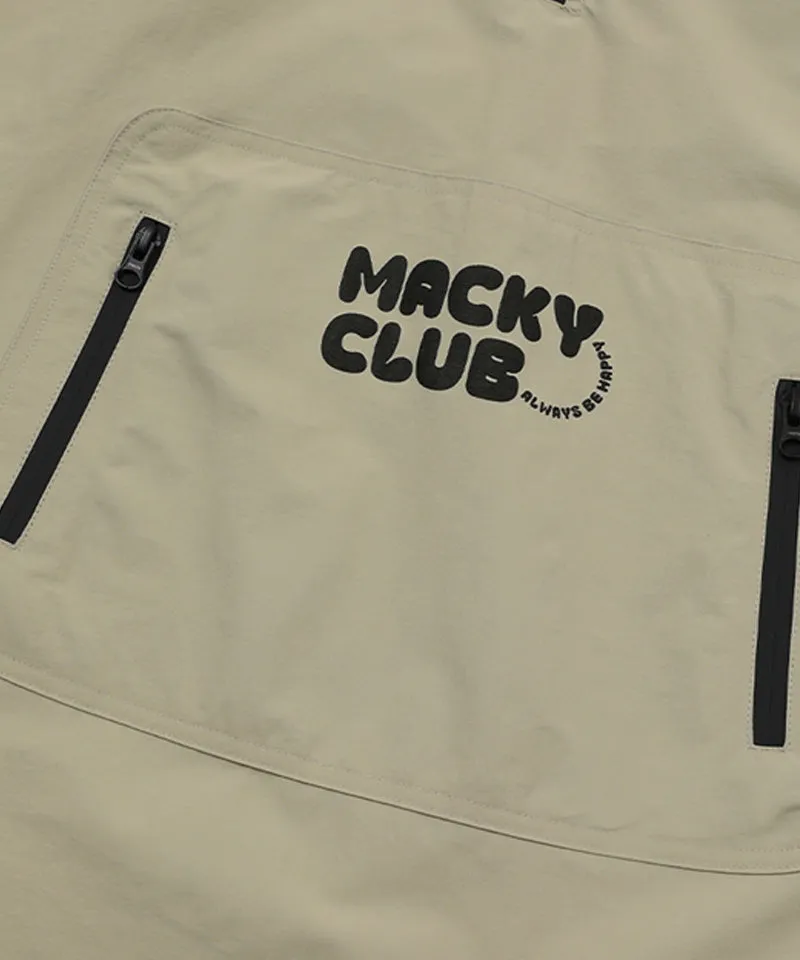 MACKY Golf: Fluffy Pancho Raincoat - Beige
