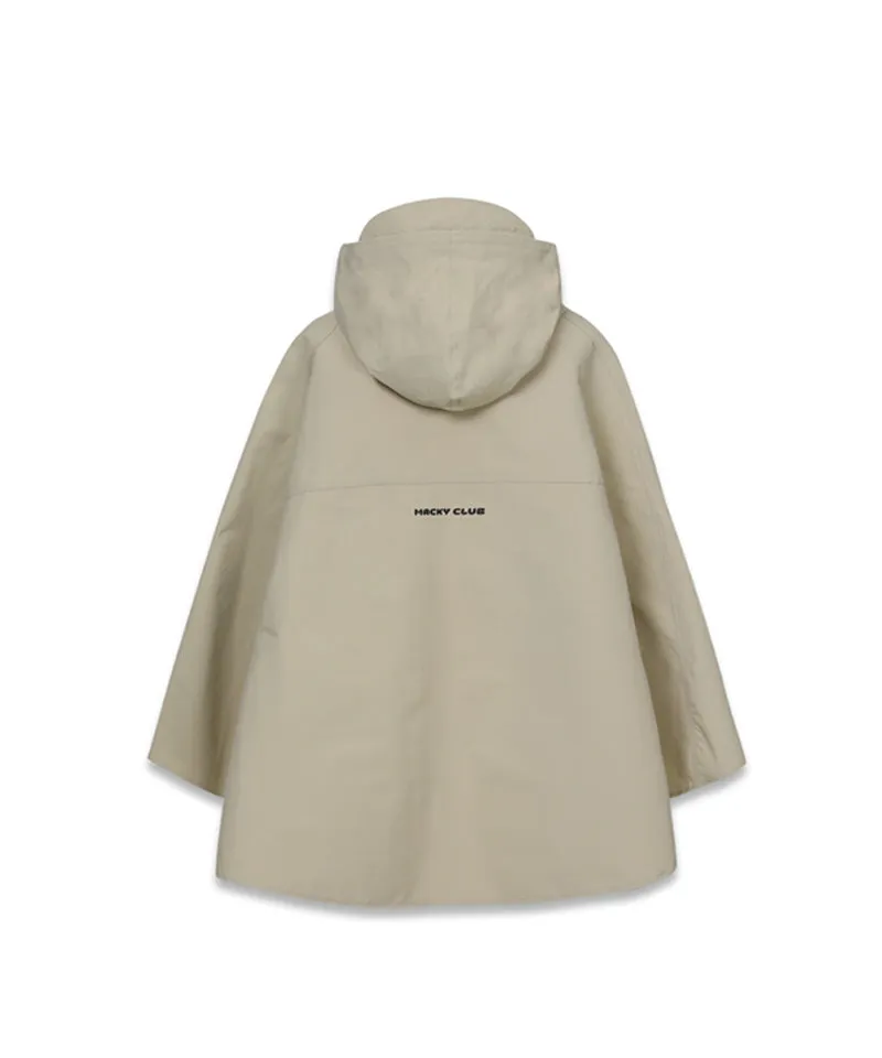 MACKY Golf: Fluffy Pancho Raincoat - Beige