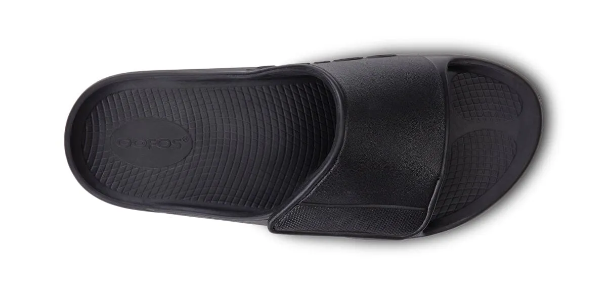 OOFOS Unisex OOahh Sport Flex Slide Sandal - Matte Black
