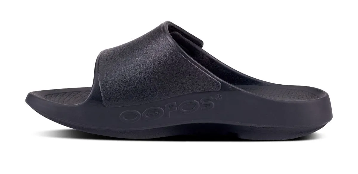 OOFOS Unisex OOahh Sport Flex Slide Sandal - Matte Black