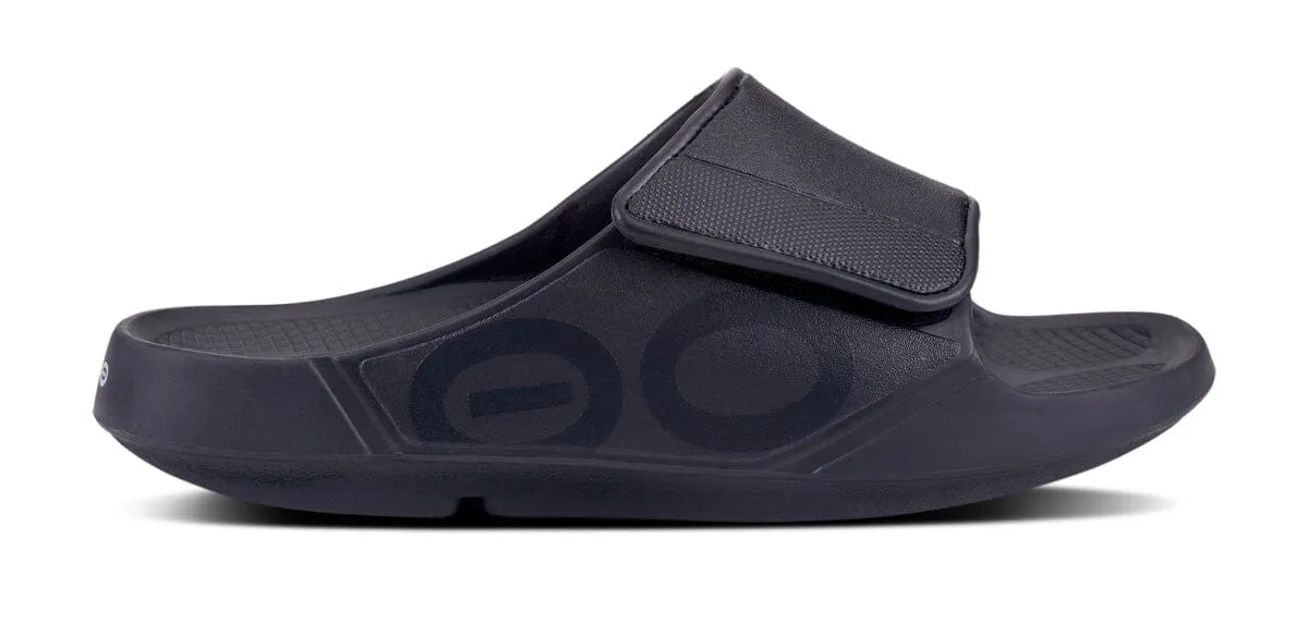 OOFOS Unisex OOahh Sport Flex Slide Sandal - Matte Black
