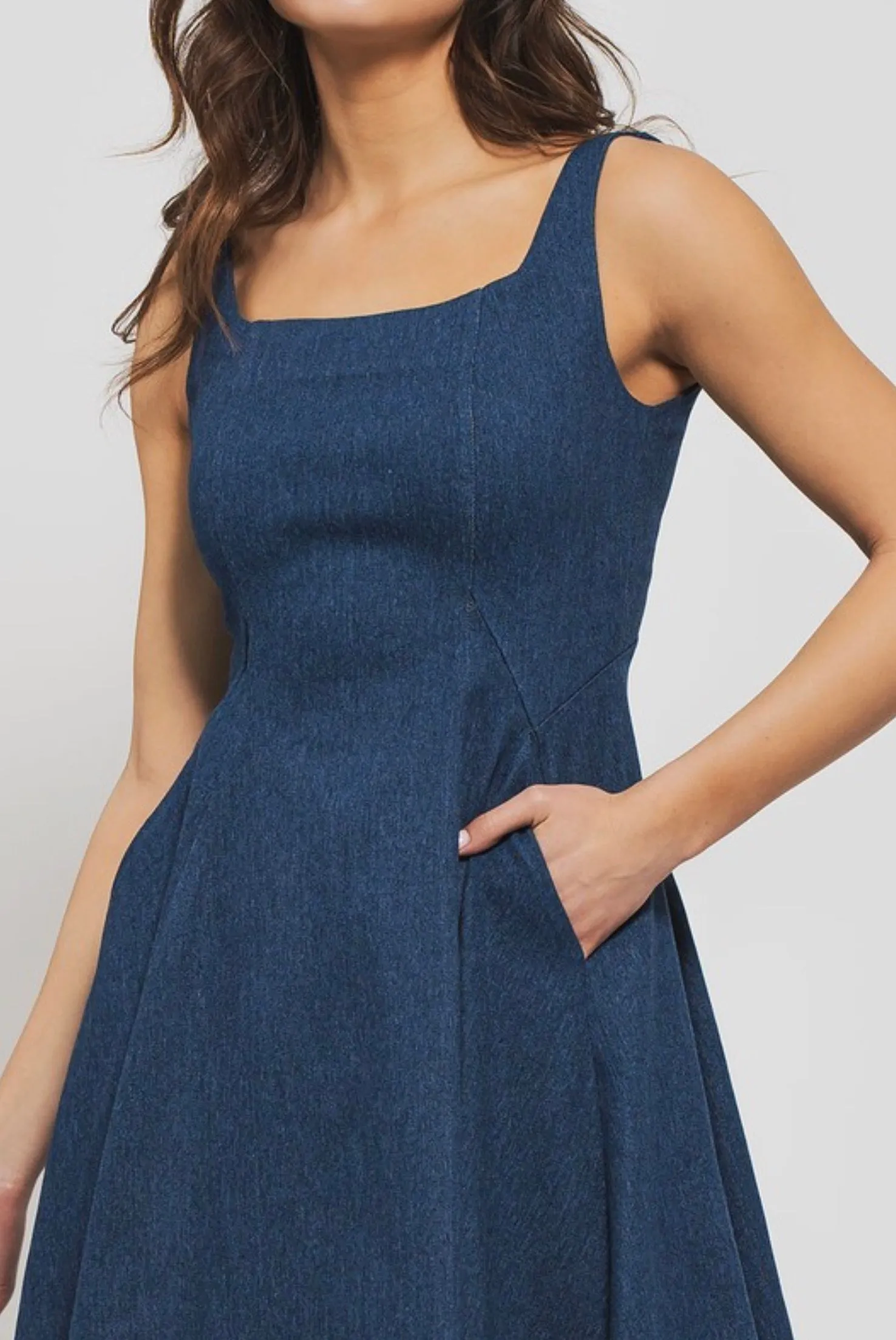 Riviera Denim Midi Dress