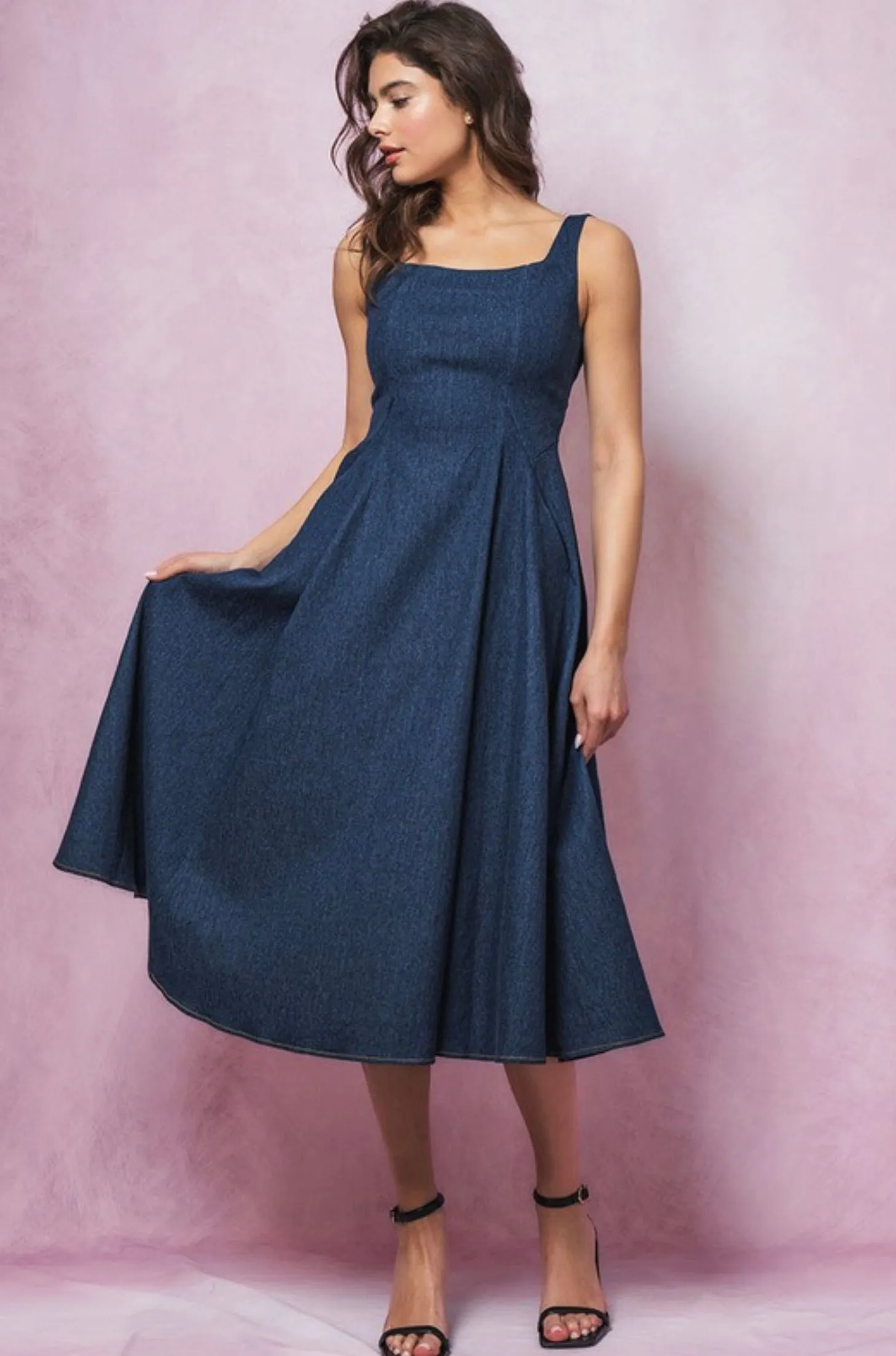 Riviera Denim Midi Dress