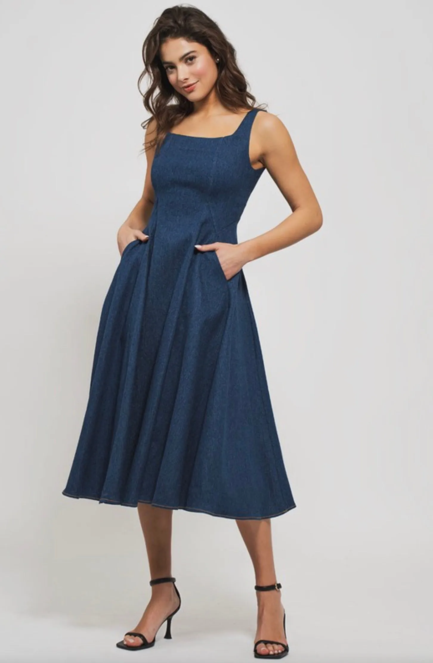 Riviera Denim Midi Dress