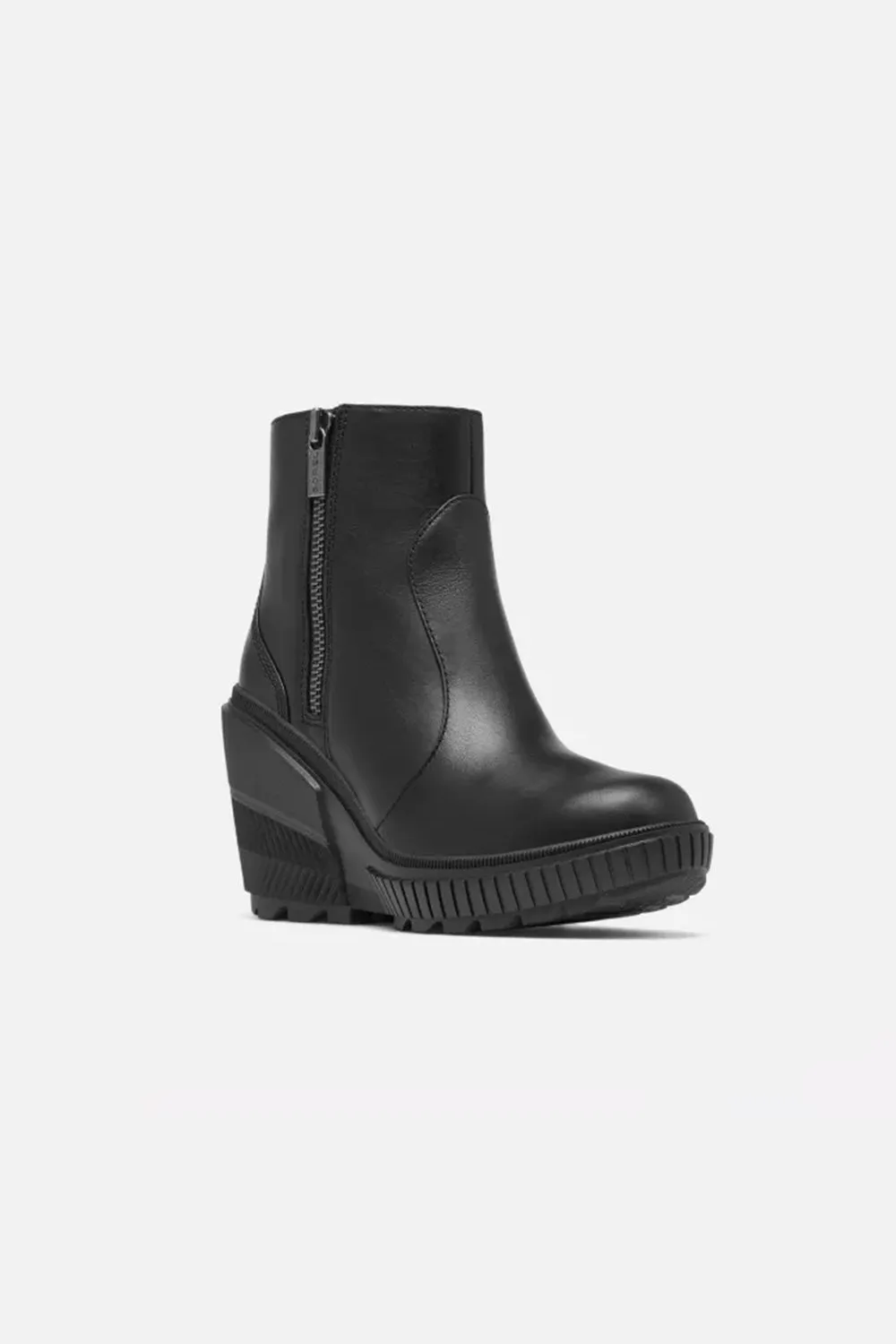 Sorel ONA Ave Zip Wedge Booties for Women in Black | 2103611-010