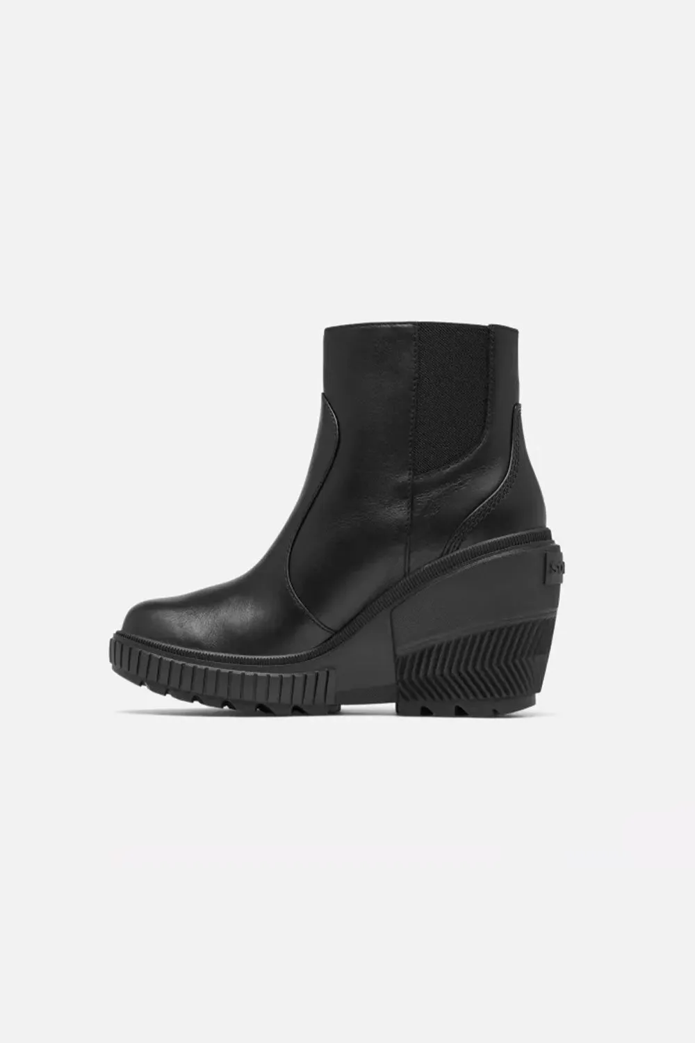 Sorel ONA Ave Zip Wedge Booties for Women in Black | 2103611-010
