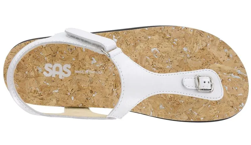 Women's Marina T-Strap Sandal in Pearl White