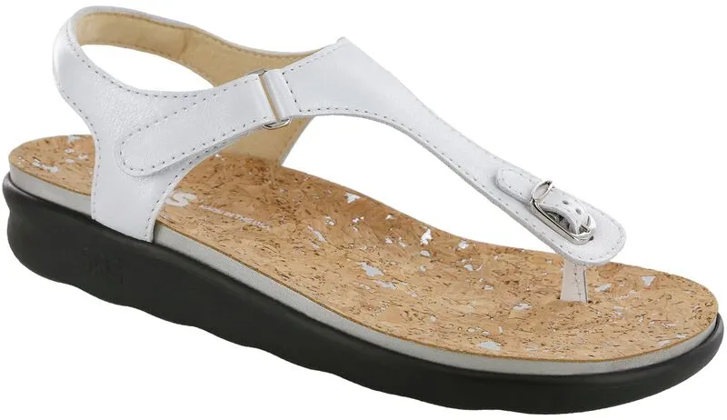 Women's Marina T-Strap Sandal in Pearl White