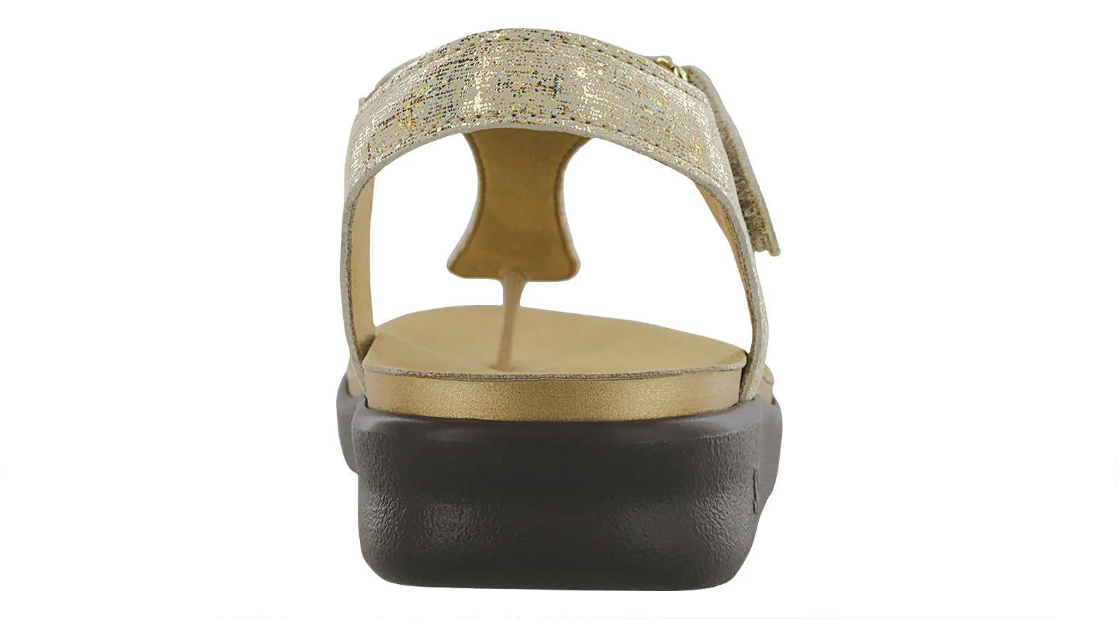 Women's Marina T-Strap Sandal in Shiny Gold