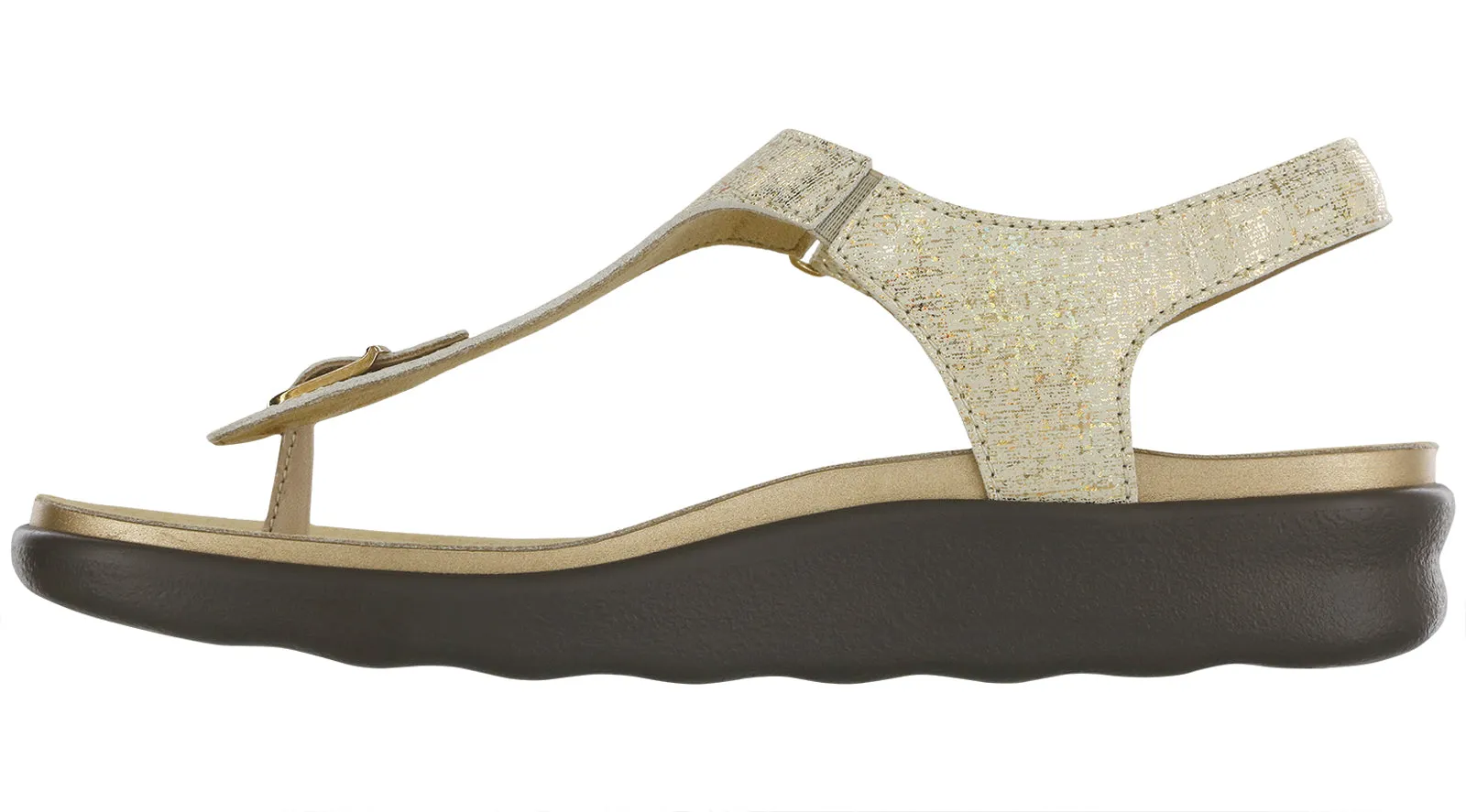 Women's Marina T-Strap Sandal in Shiny Gold
