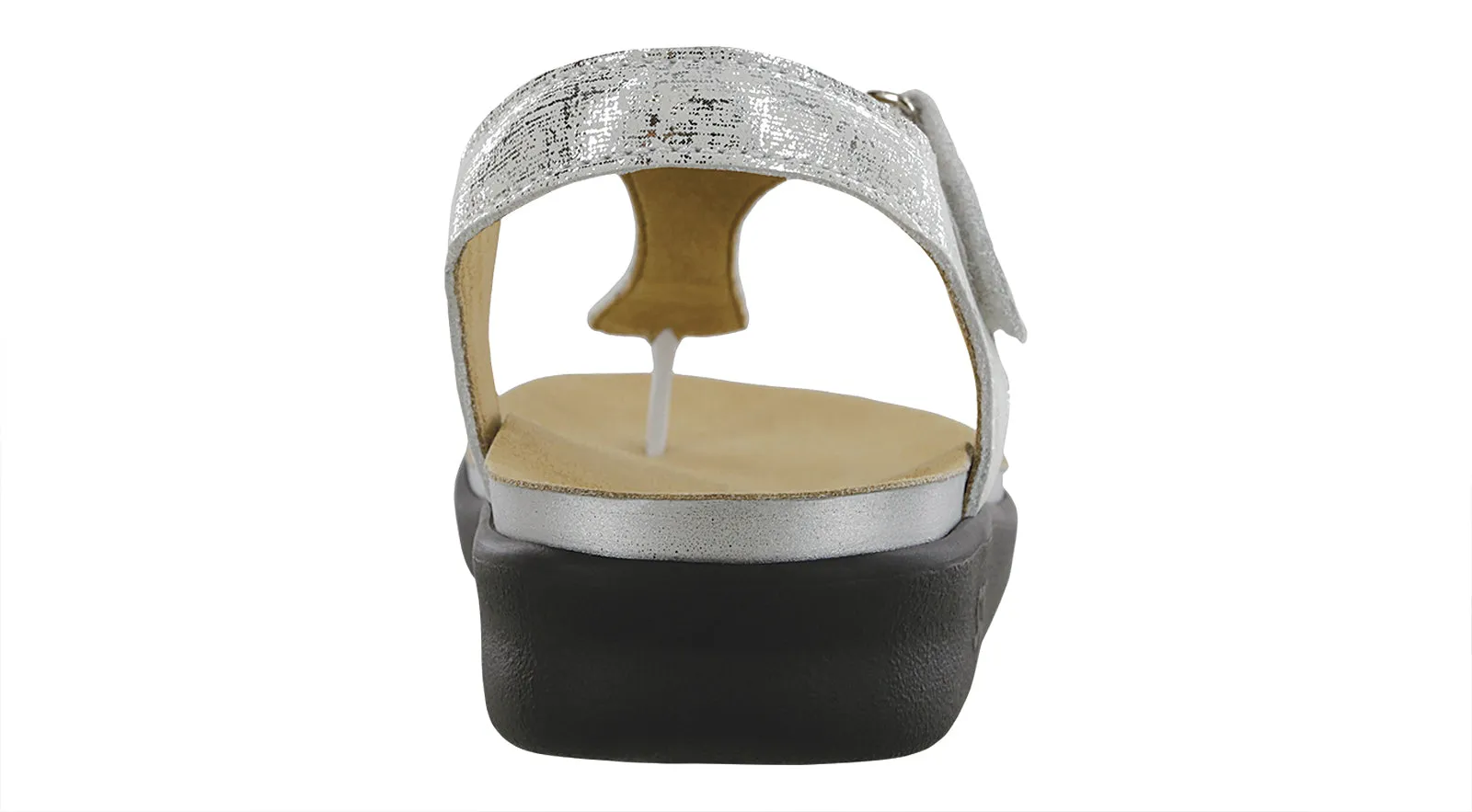 Women's Marina T-Strap Sandal in Shiny Silver