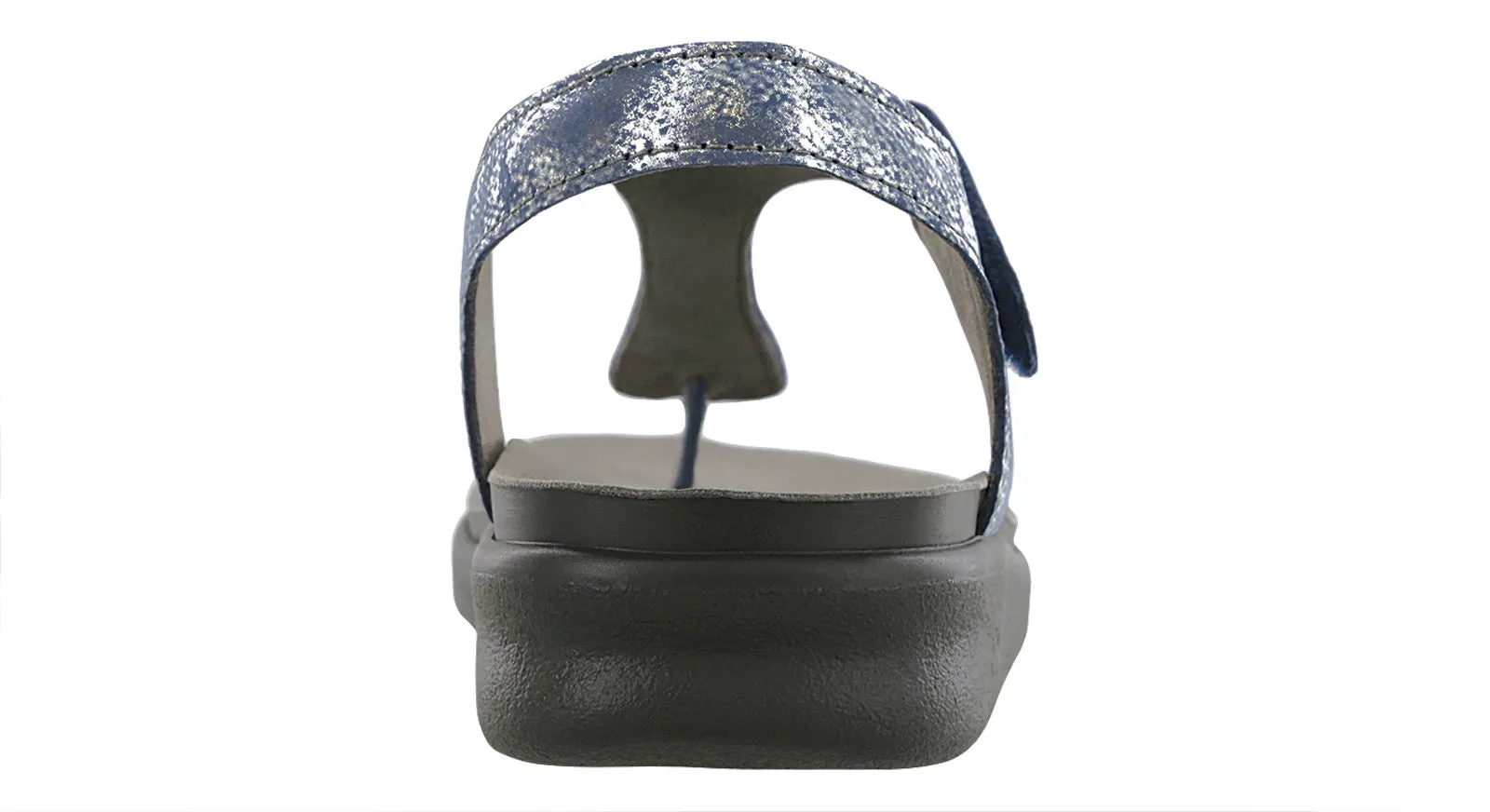 Women's Marina T-Strap Sandal in Silver Blue