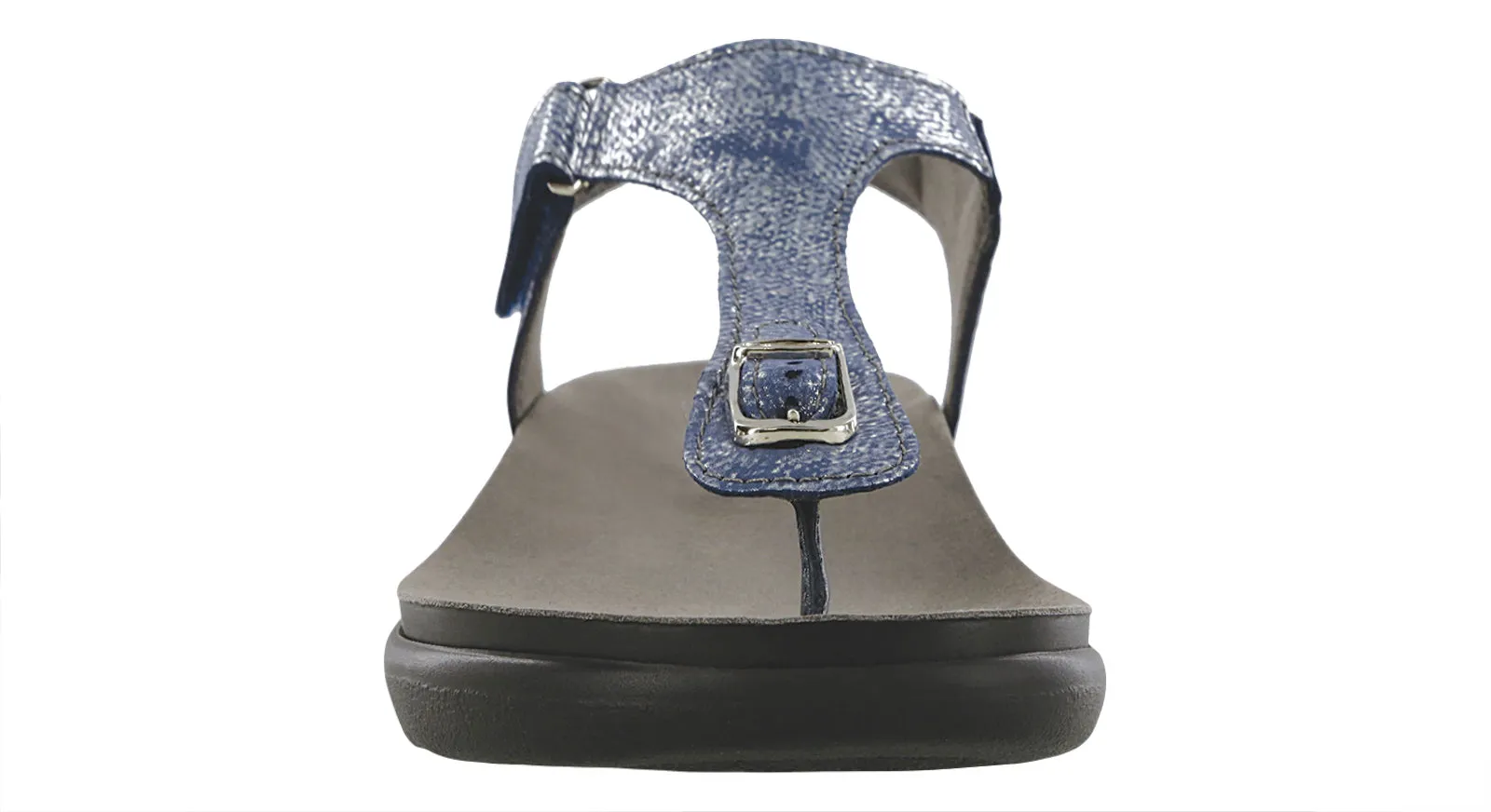 Women's Marina T-Strap Sandal in Silver Blue