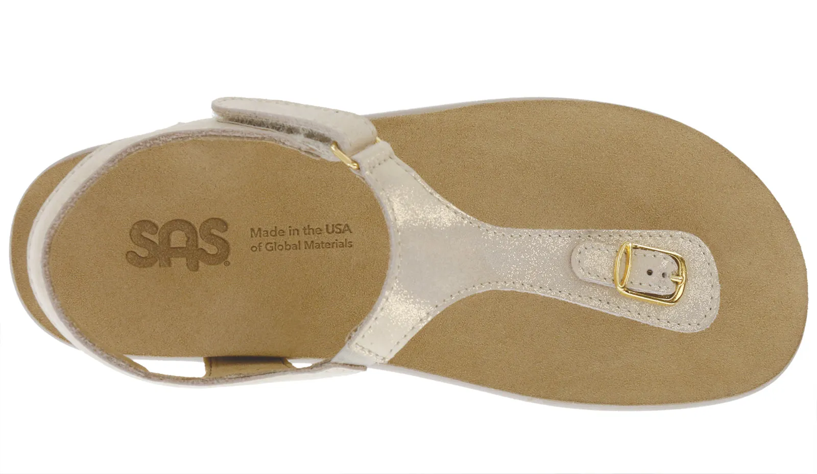 Women's Marina T-Strap Sandal in Soft Gold