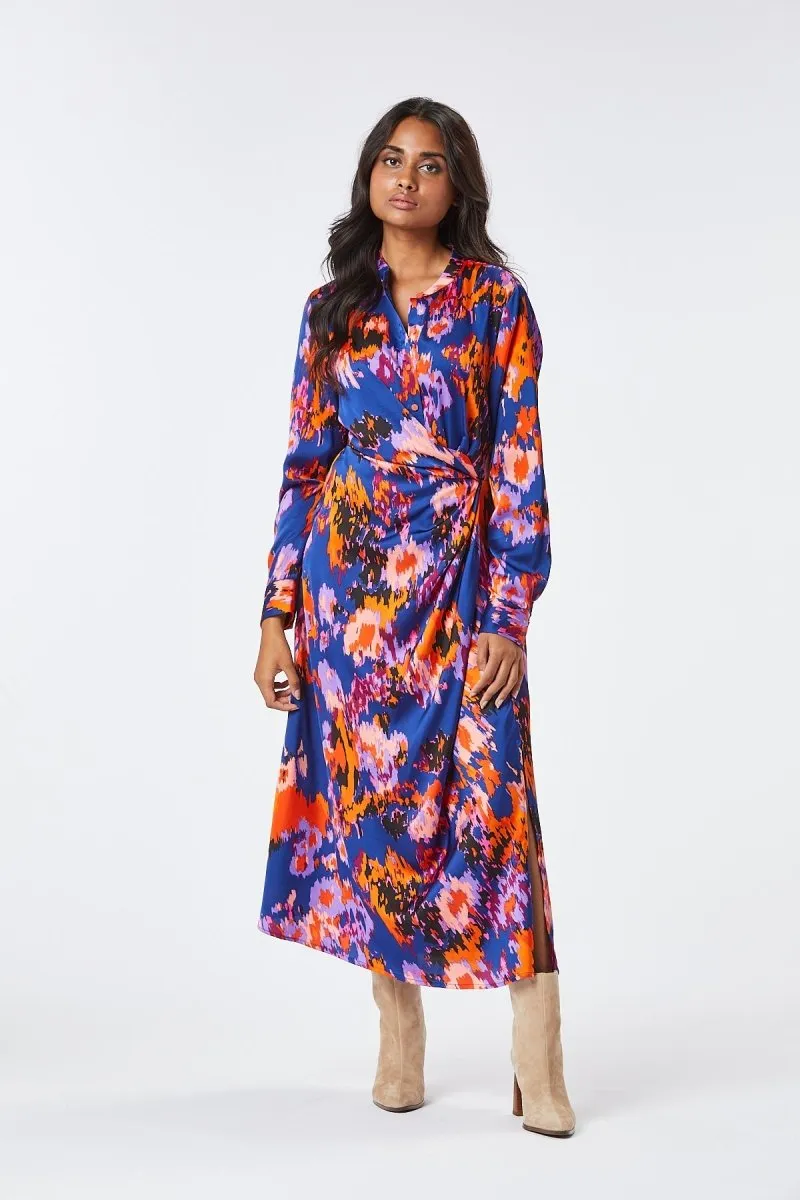 Zibi London Lisa Blue Satin Dress