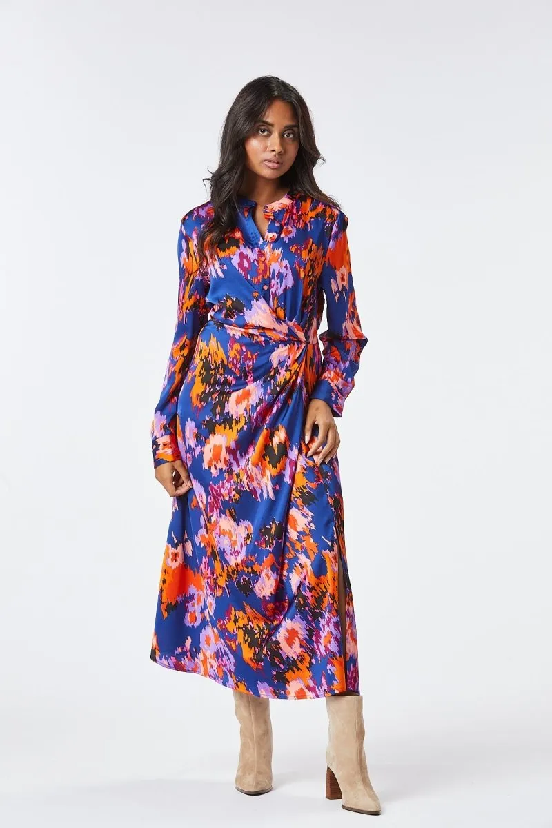 Zibi London Lisa Blue Satin Dress